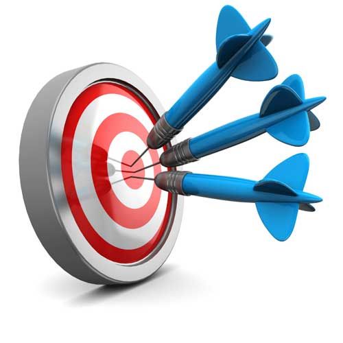 fare centro a freccette